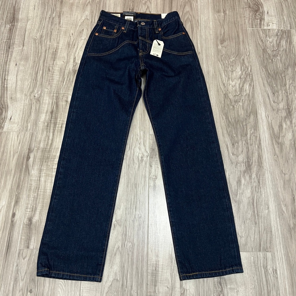 Levis Premium 501 90s Western Yoke Straight Jeans Womens 23x30 Dark Wash - Picture 4 of 15